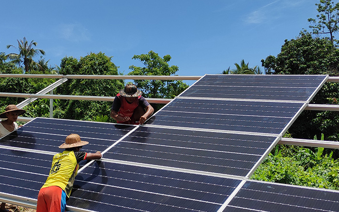 Mini-installaties op zonne-energie Myanmar installatie