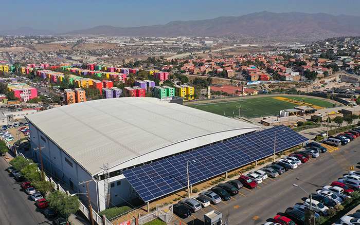 SunPower Performance-Module auf dem Campus von Tijuana