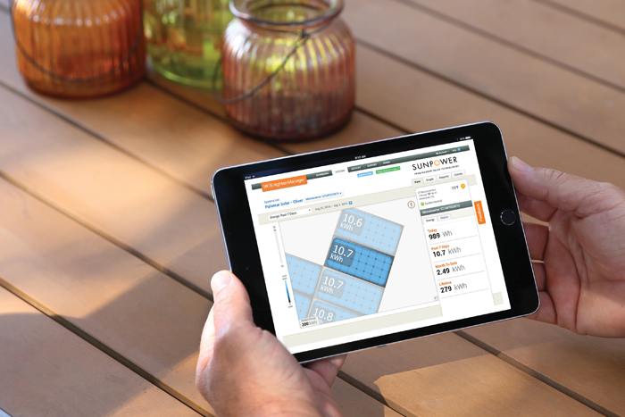 Enphase-App für Eigenheim-Solarsysteme, Tablet-Ansicht
