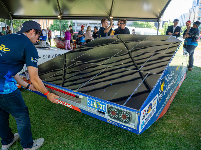 Engineering students have worked on their Maxeon solar-powered cars for months to compete in the World Solar Challenge