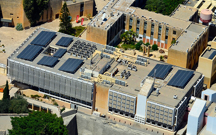 Solar Panels Library Building University of Malta