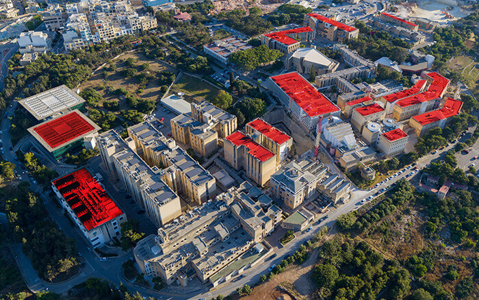 Rooftop with Solar Panels - University of Malta
