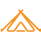 tent icon, remote location