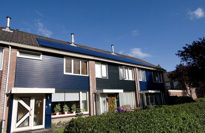 solar panels on home in Netherlands
